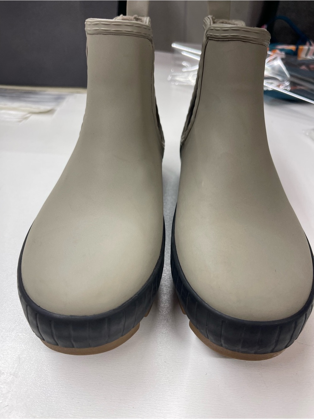 Sperry Women's Torrent Chelsea Rain Boots in a taupe color - Picture 2 of 6